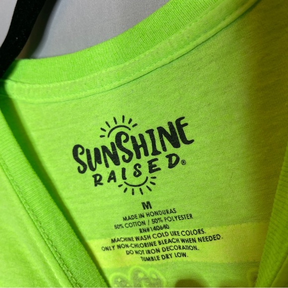 Sunshine Raised Neon Green Beach Shirt - Picture 6 of 7